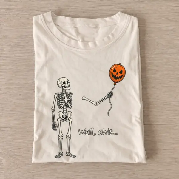 Wrong balloon skeleton t shirt sand wrong balloon skeleton