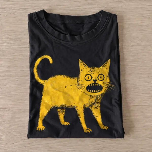 Yellow grinning cat t shirt black20yellow grinning cat.webp