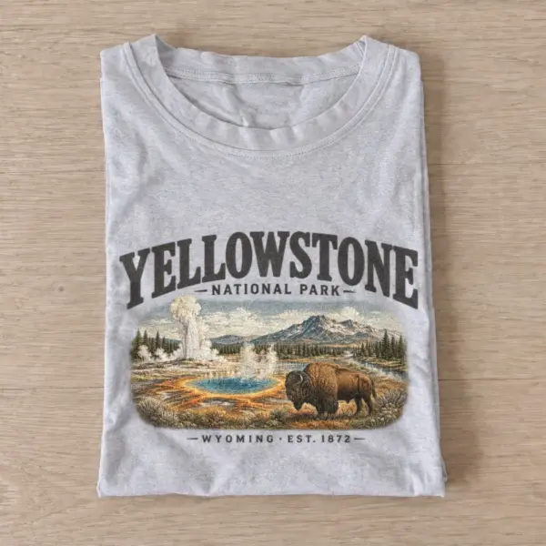 Yellowstone national park bison t shirt gray20yellowstone bison.webp