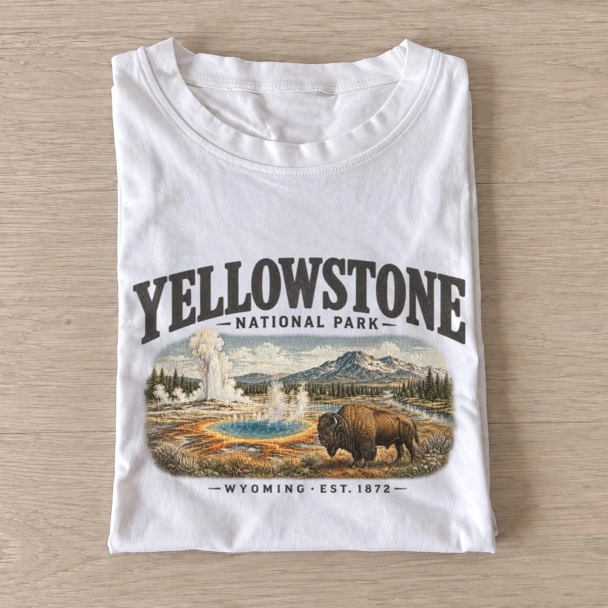 Yellowstone national park bison t shirt white20yellowstone bison.webp