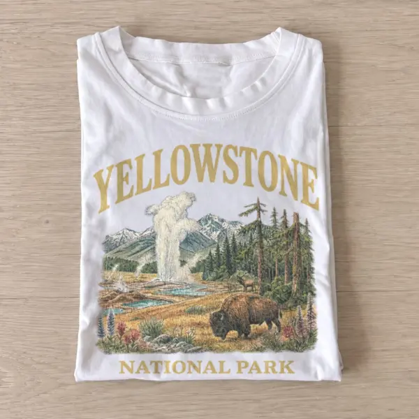 Yellowstone national park geyser t shirt white20yellowstone geyser.webp