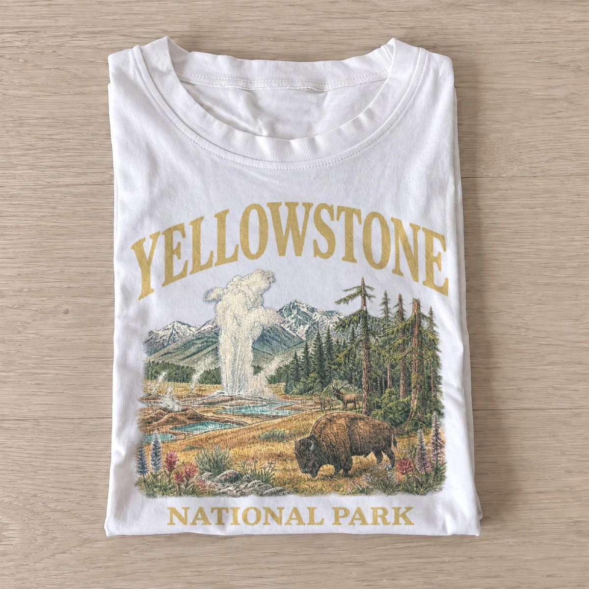 Yellowstone national park geyser t shirt white20yellowstone geyser.webp