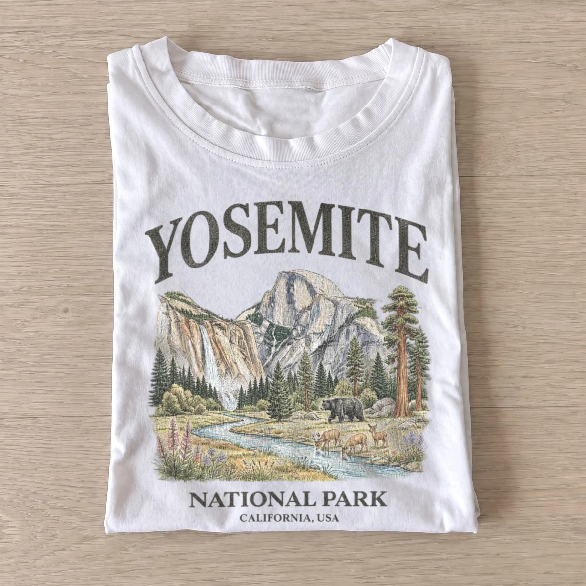 Yosemite valley national park graphic t shirt white20yosemite valley.webp