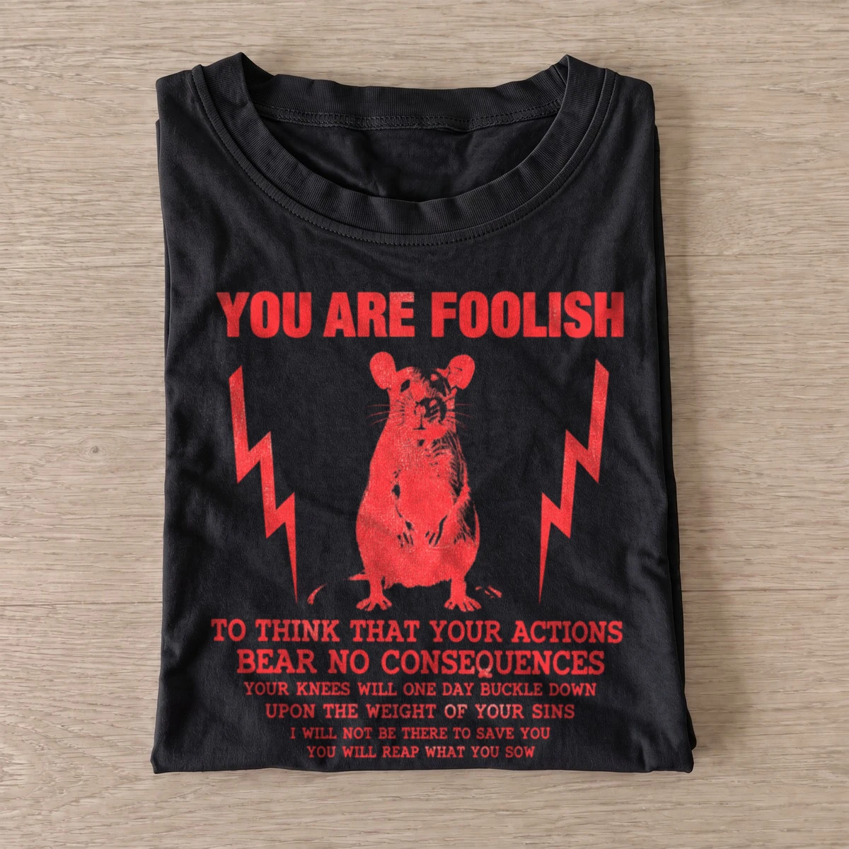 You are foolish actions bear no consequences t shirt black20consequences bear.webp