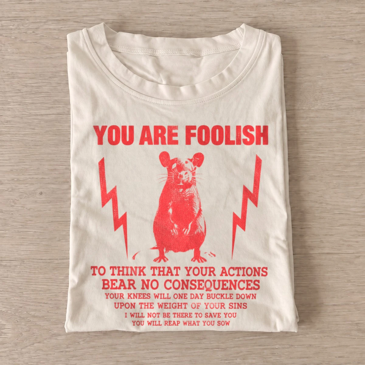 You are foolish actions bear no consequences t shirt sand20consequences bear.webp