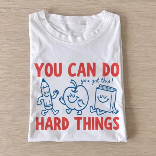 You can do hard things t shirt white20hard things humor.webp