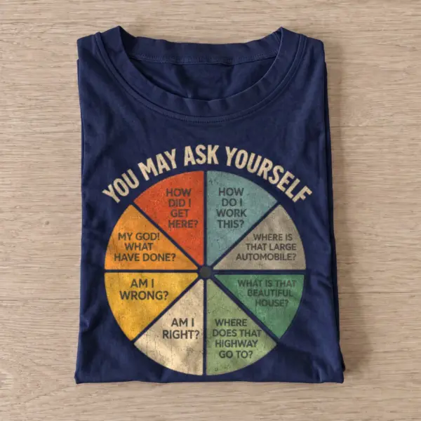 You may ask yourself question wheel t shirt navy20existential question wheel.webp