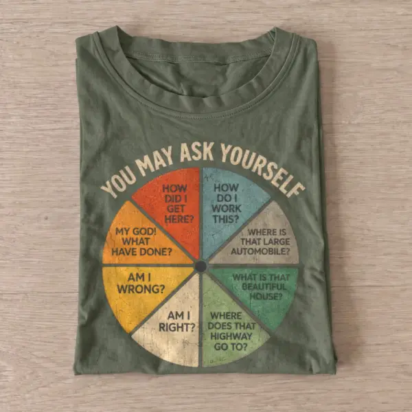 You may ask yourself question wheel t shirt olive20existential question wheel.webp