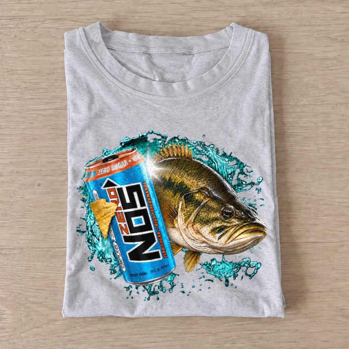 Zero rush bass fishing t shirt gray20zero20rush20bass.webp