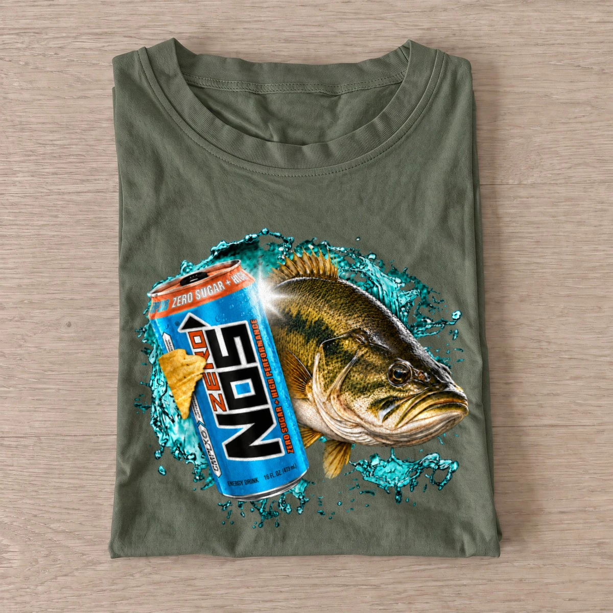 Zero rush bass fishing t shirt olive20zero20rush20bass.webp