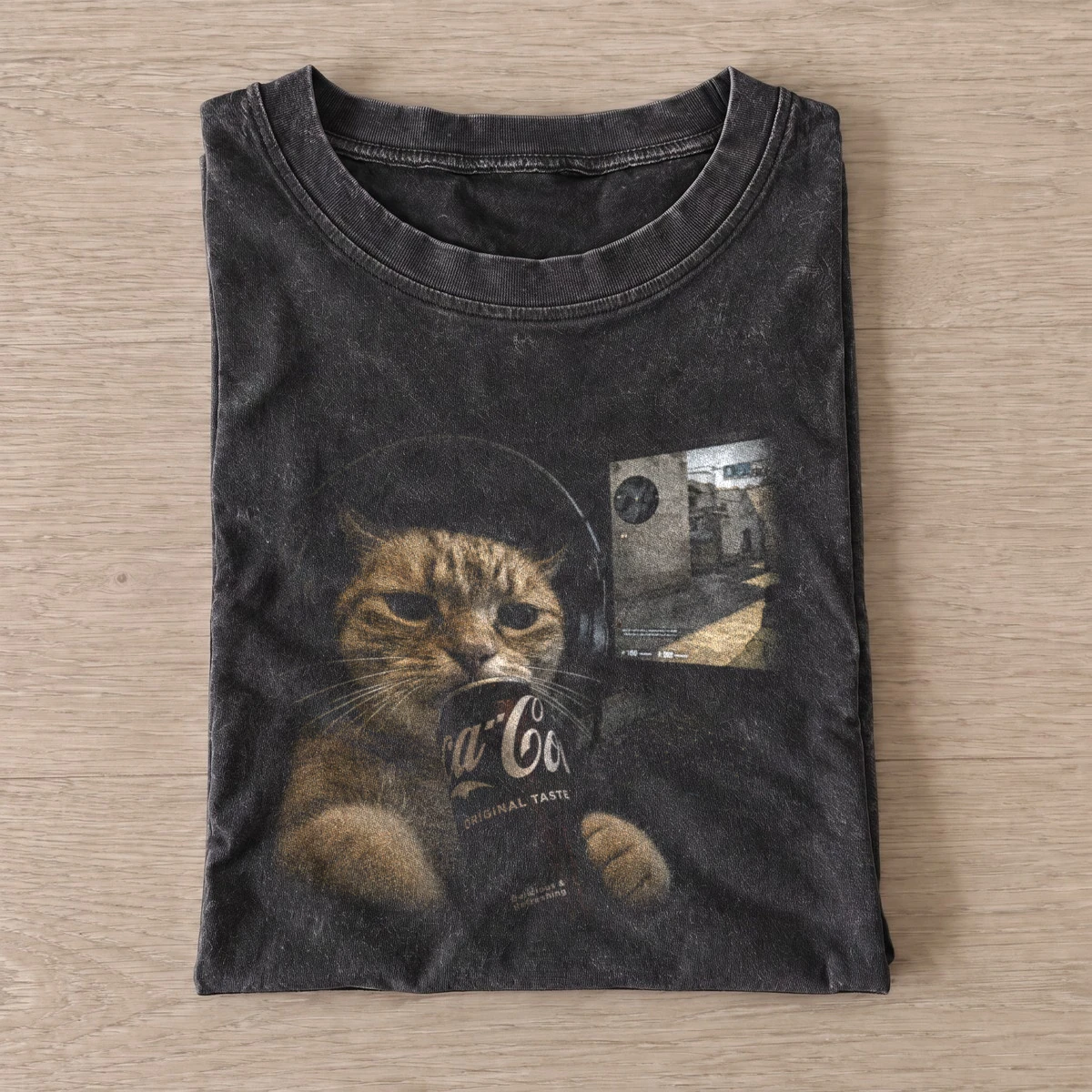 Zero Rush Gamer Cat Vintage Graphic T-Shirt — graphic design