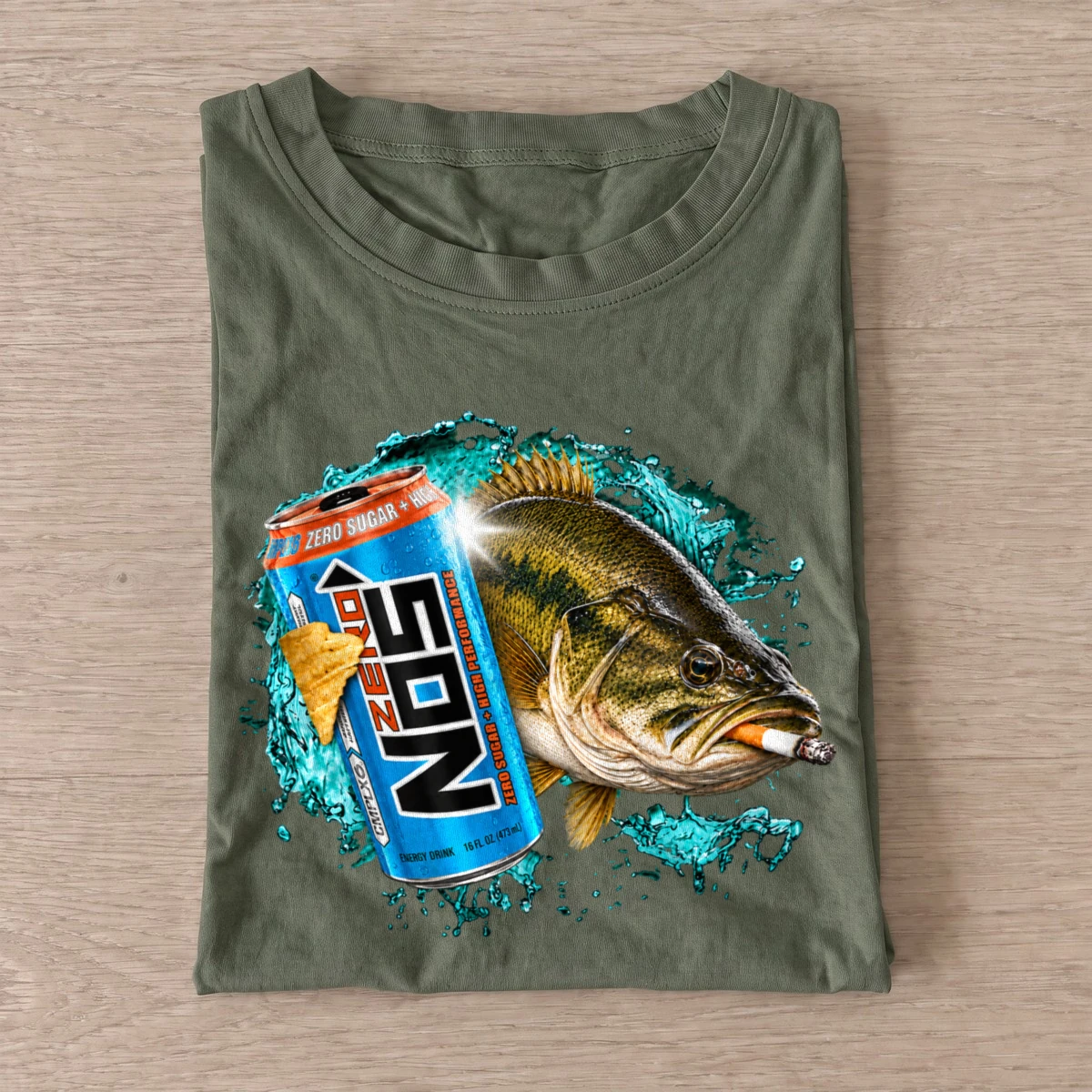 Zero rush largemouth smoke t shirt olive20zero20rush20largemouth20smoke.webp