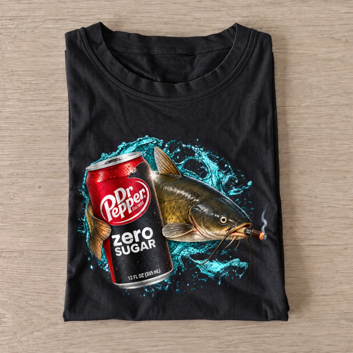 Zero sugar soda catfish t shirt black20zero sugar soda catfish.webp