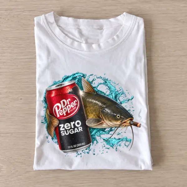 Zero sugar soda catfish t shirt white20zero sugar soda catfish.webp