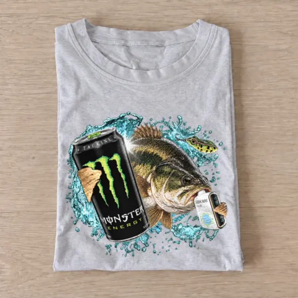 Zero ultra puff large mouth bass fishing t shirt gray20zero20ultra20puff20large20mouth20bass.webp