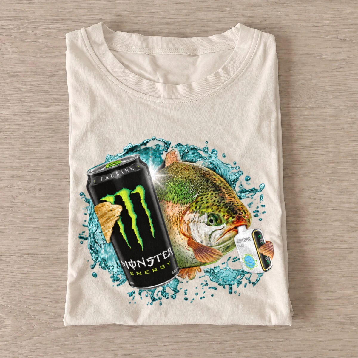Zero ultra puff trout fishing t shirt sand20zero20ultra20puff20trout.webp