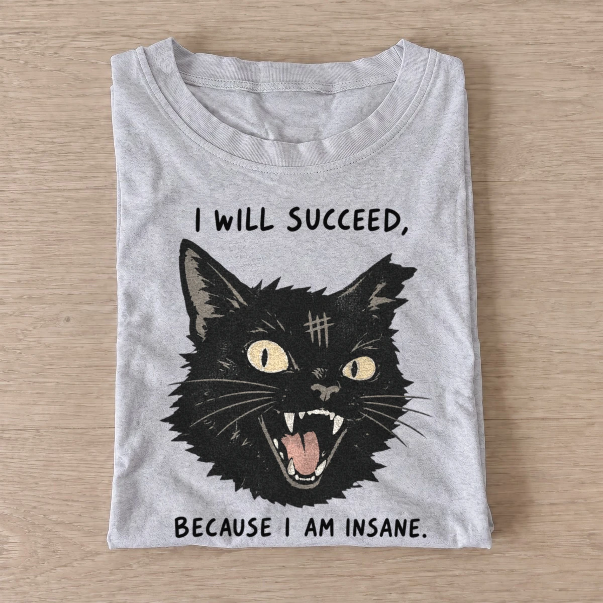 I will succeed because i am insane cat t shirt gray20insane success cat.webp