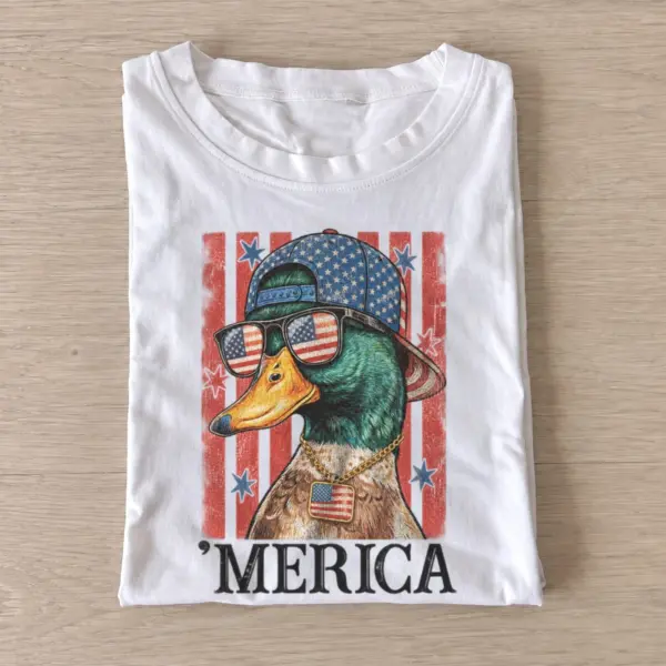Merica patriotic mallard duck t shirt white20patriotic mallard.webp
