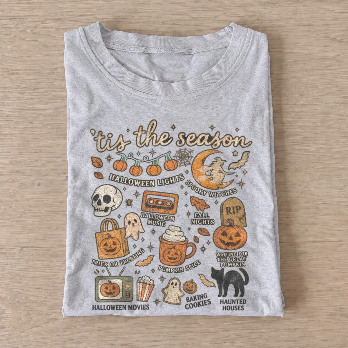 Tis the season halloween collage t shirt gray20halloween season collage.webp