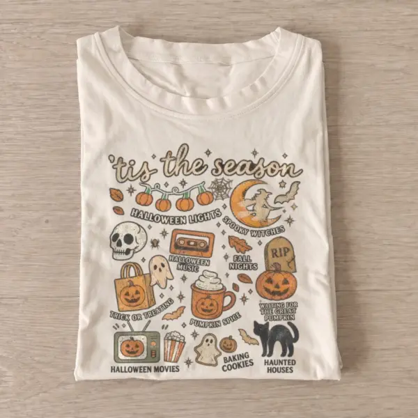 Tis the season halloween collage t shirt sand20halloween season collage.webp