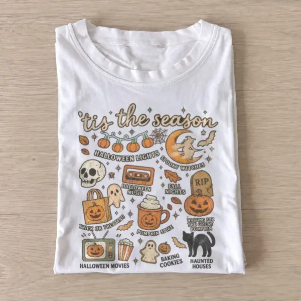 Tis the season halloween collage t shirt white20halloween season collage.webp