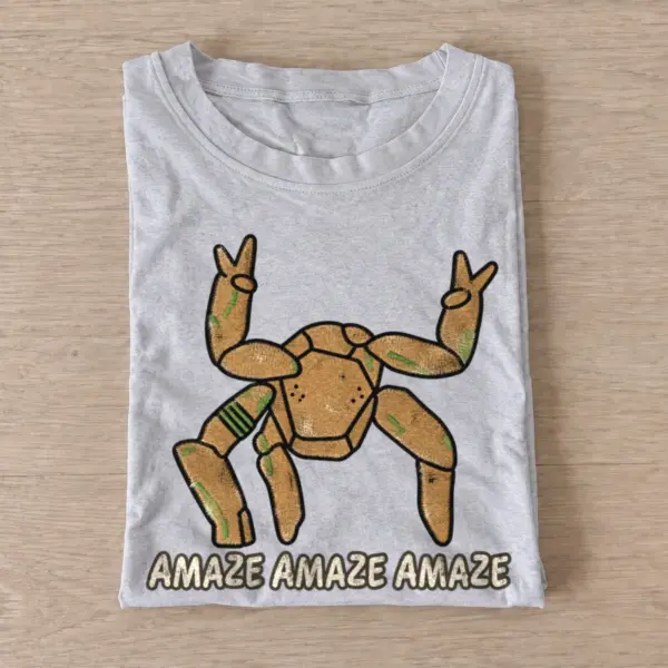Amaze Amaze Amaze Alien Graphic T-shirt - Gray