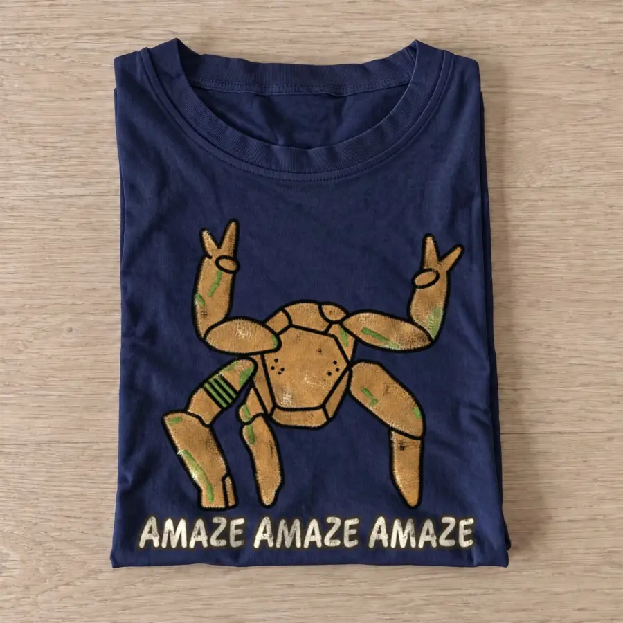 Amaze Amaze Amaze Alien Graphic T-shirt - Navy