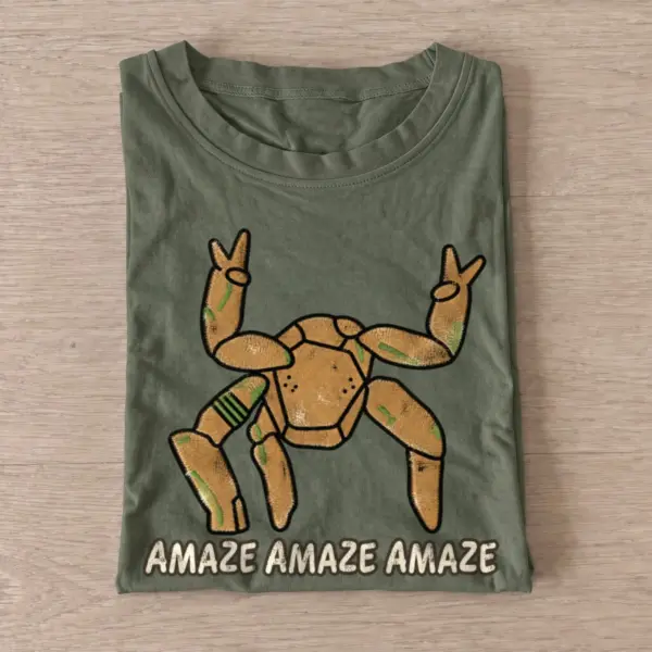Amaze Amaze Amaze Alien Graphic T-shirt - Olive
