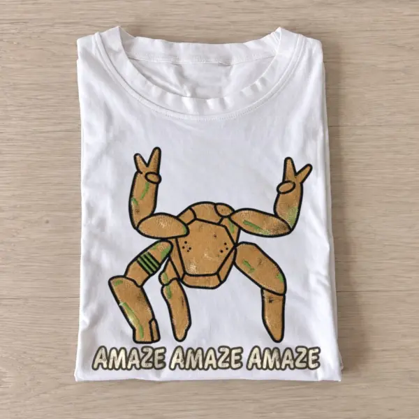 Amaze Amaze Amaze Alien Graphic T-shirt - White