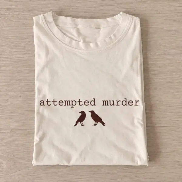 Attempted murder two crows t shirt sand20attempted murder two crows.webp