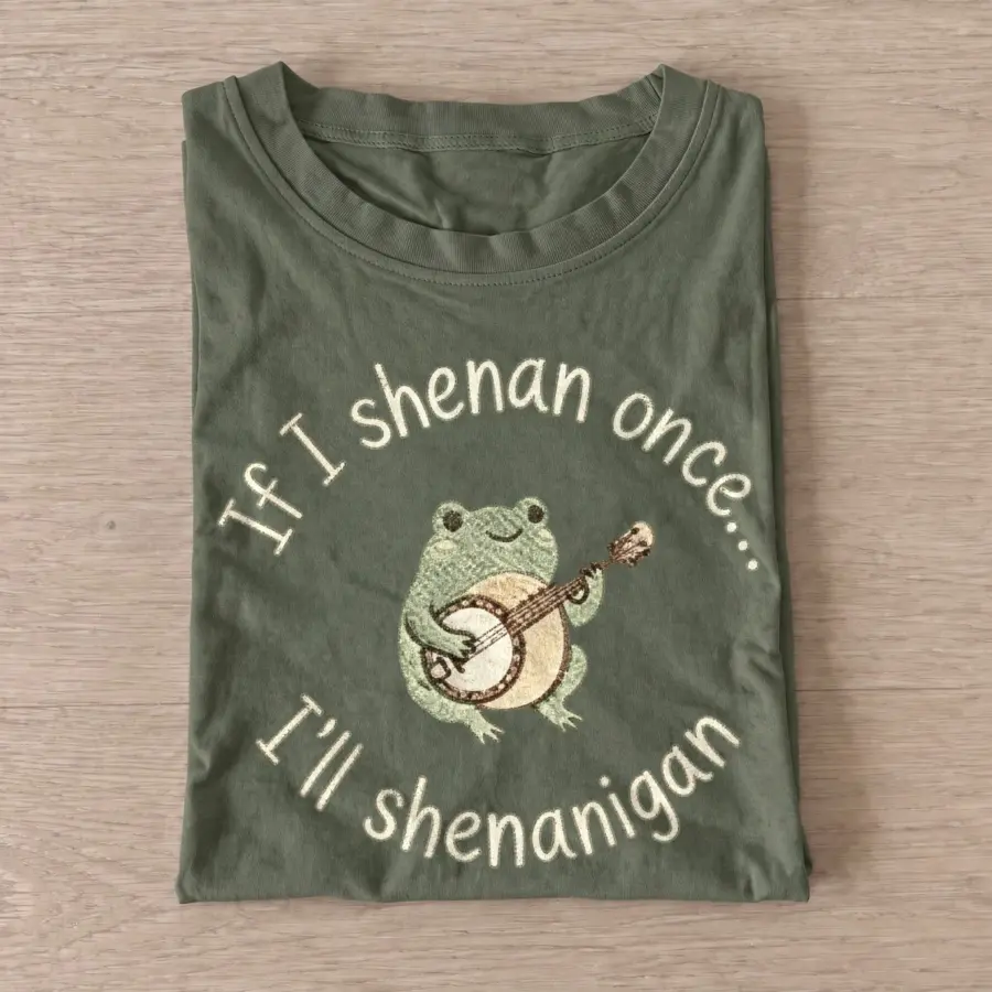 Banjo Frog Shenanigans T-shirt - Olive