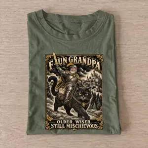 Fun grandpa cat rider t shirt olive20fun grandpa cat rider.webp
