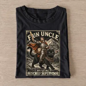 Fun uncle cat rider mischief supervisor t shirt black20fun uncle cat rider.webp