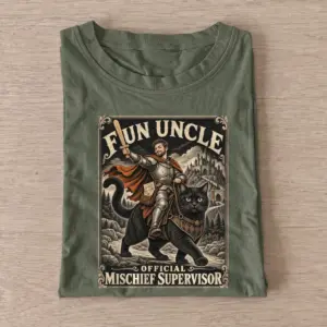 Fun uncle cat rider mischief supervisor t shirt olive20fun uncle cat rider.webp