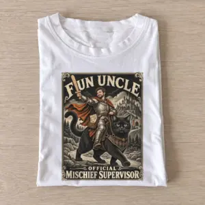 Fun uncle cat rider mischief supervisor t shirt white20fun uncle cat rider.webp