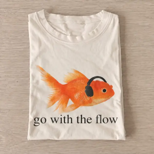 Go with the Flow Goldfish T-shirt - Sand