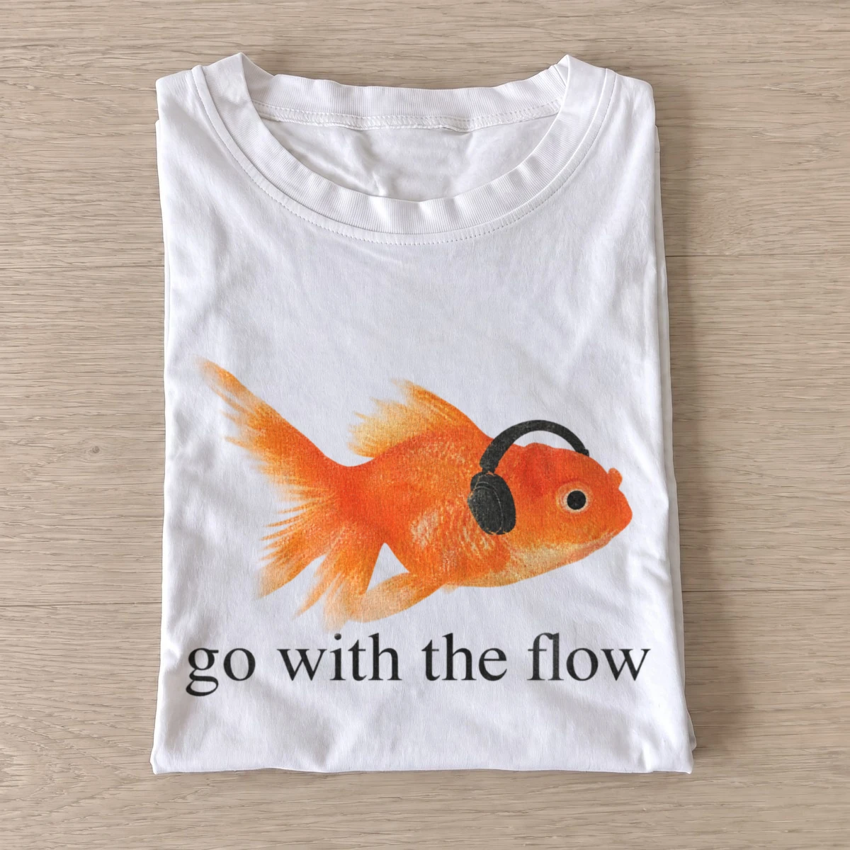 Go with the Flow Goldfish T-shirt - White