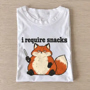 I require snacks fox t shirt white20i require snacks fox.webp
