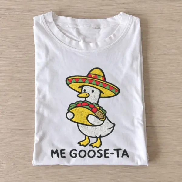 Me goose ta funny taco goose t shirt white20me goose ta.webp
