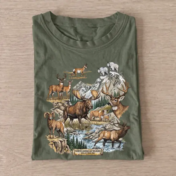 North american wildlife t shirt olive20north american.webp
