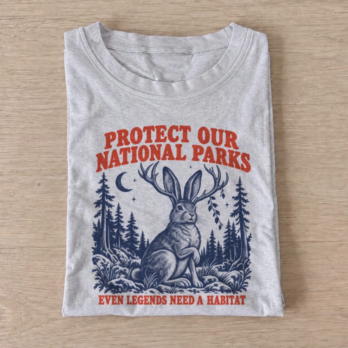 Protect our national parks jackalope habitat t shirt gray20jackalope habitat.webp