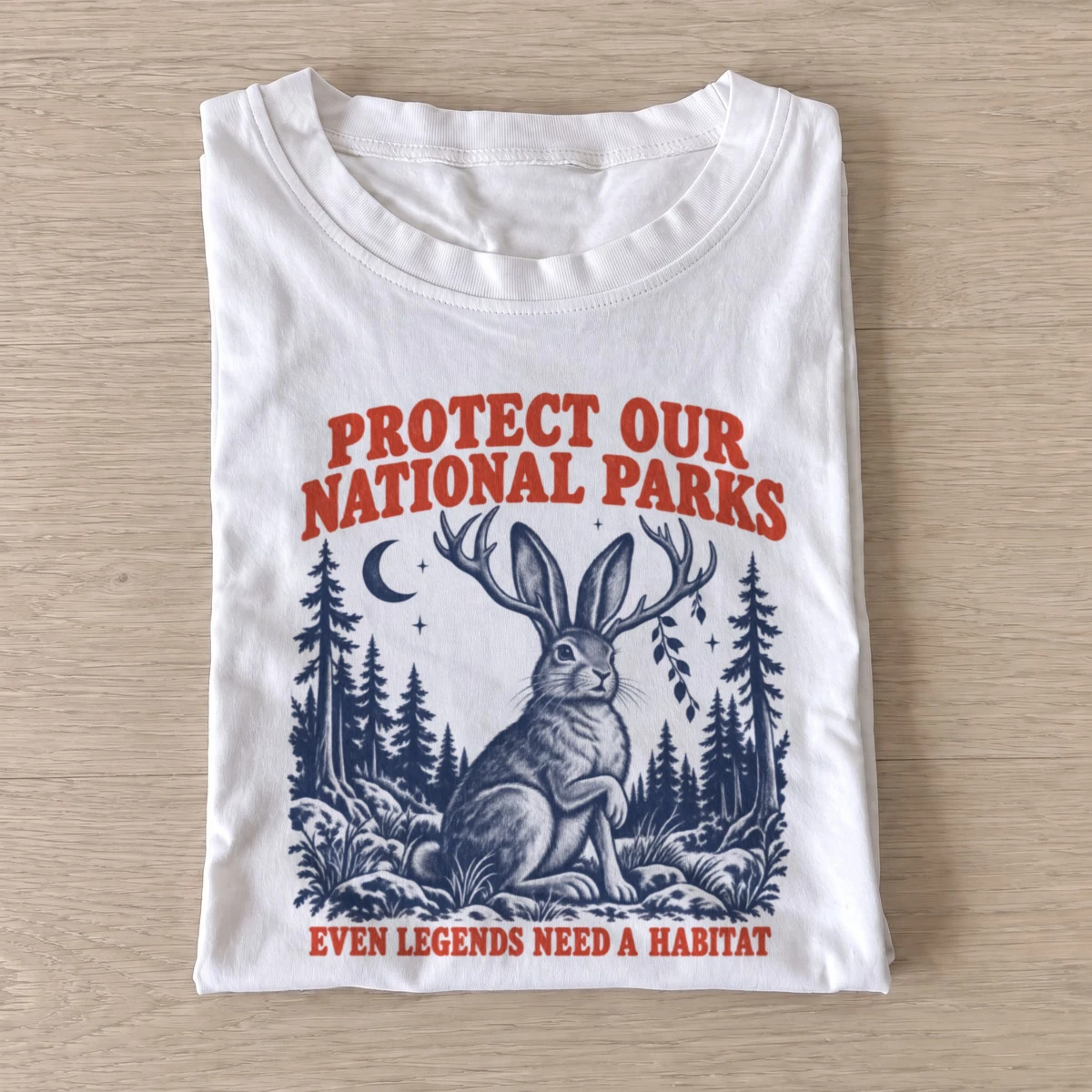 Protect our national parks jackalope habitat t shirt white20jackalope habitat.webp