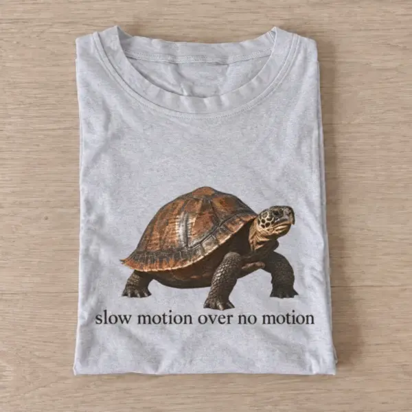 Slow motion over no motion turtle t shirt gray20slow motion turtle.webp