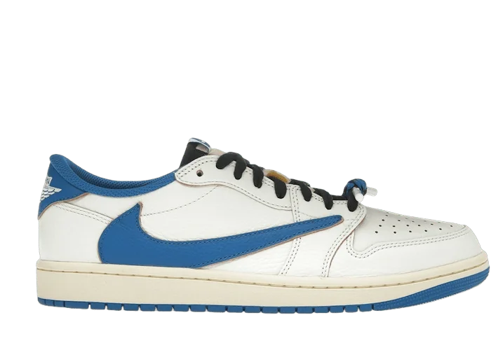 Air Jordan 1 Retro Low OG SP Fragment X Travis Scott Sail Military Blue